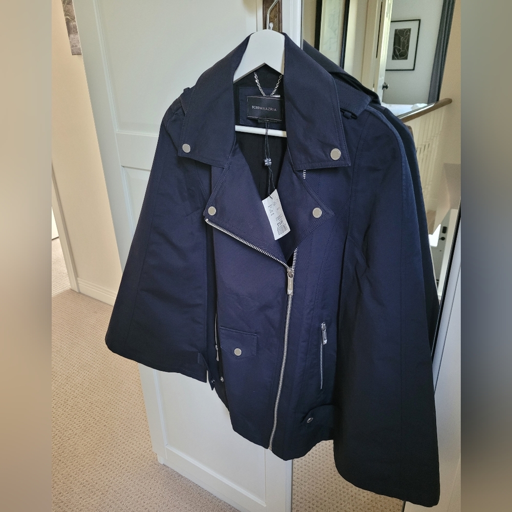 BCBG MAXAZRIA Dominique Cape Dark Navy size XS - Picture 10 of 14